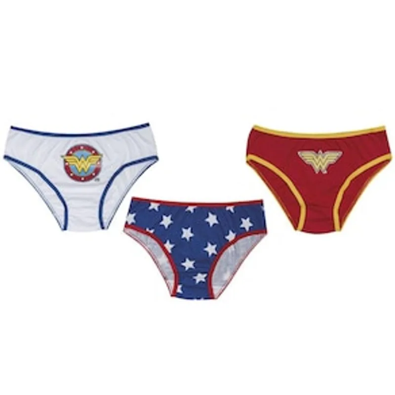 Conjunto Calcinhas Infantil DC Comics Evanilda - 3 peças