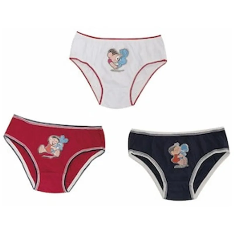 Conjunto Calcinhas Infantil Turma da Mônica 222 Evanilda - 3 peças P