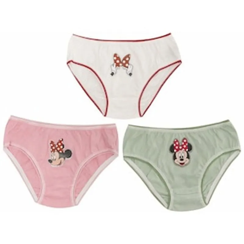 Conjunto Calcinhas Infantil Minnie 170 Evanilda - 3 peças