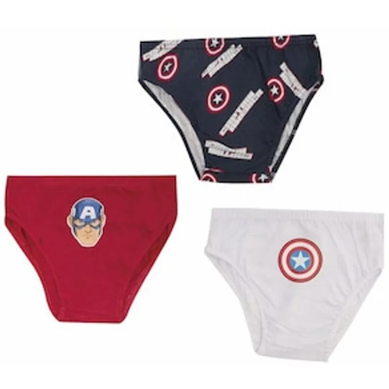 Conjunto Cuecas Infantil Avengers 122 Evanilda - 3 peças
