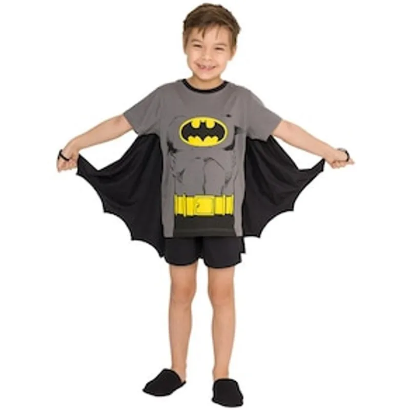 Pijama Infantil Evanilda Maculino Manga Curta Batman 02 – Colorido