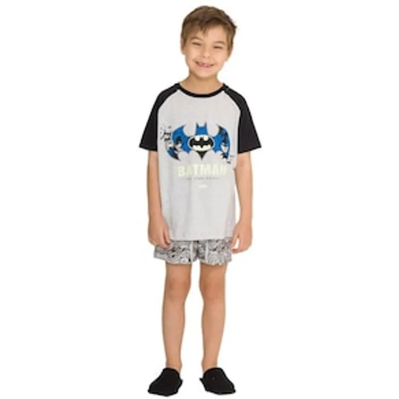 Pijama Infantil Evanilda Masculino Manga Curta DC Comics 05 – Colorido