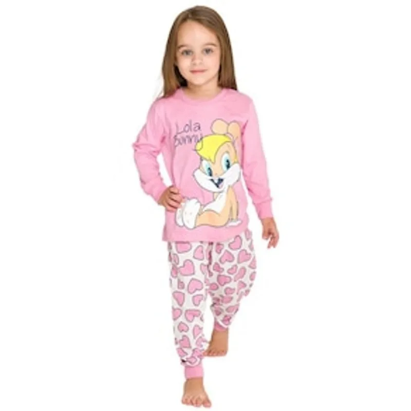 Pijama Feminino Evanilda Looney Tunes DC Comics - Rosa e Branco 1