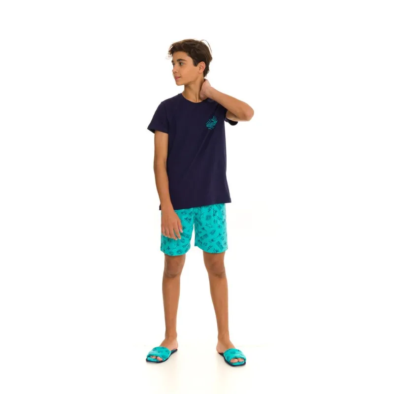 Pijama Borth Juvenil Masculino 53.01.0022 Azul Marinho 14