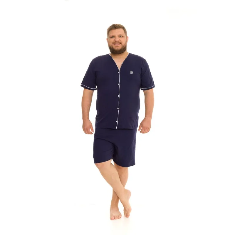 Pijama Borth Plus Size Masculino 94.01.0023 Azul Marinho G2