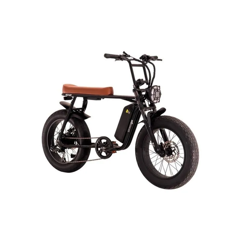 Bicicleta Elétrica StreetGo S12 Preto 750W 48V 15Ah Aro 20 até 32km/h