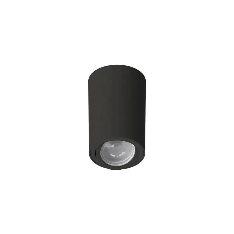 Spot de Sobrepor para Dicróica Redonda Plana GU10 Tower Preto SE-385.2536 IP20 Save Energy