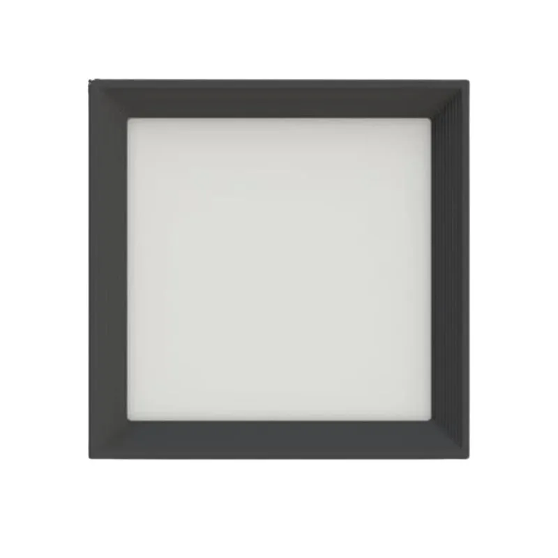 Luminária Led de Sobrepor Quadrada Recuada 12W 4000K Bivolt Preto 17X17CM SE2402650 Save Energy