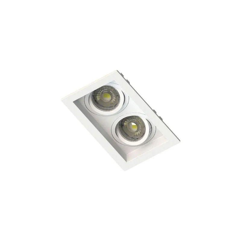 Spot Embutir Recuado Save Energy 2 Lâmpadas Bivolt Branco