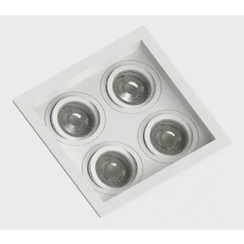Spot embutido recuado 4 dicroica bt 175X175X35MM