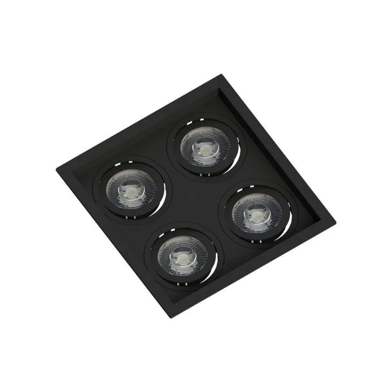 Spot Embutir Recuado Save Energy 4 Lâmpadas Par 20 Bivolt Preto