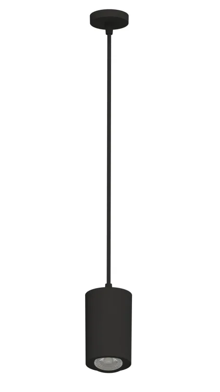 Pendente Plafon Save Energy Tower Redondo Termoplástico Preto 7,2cm x 11cm Par16 LED