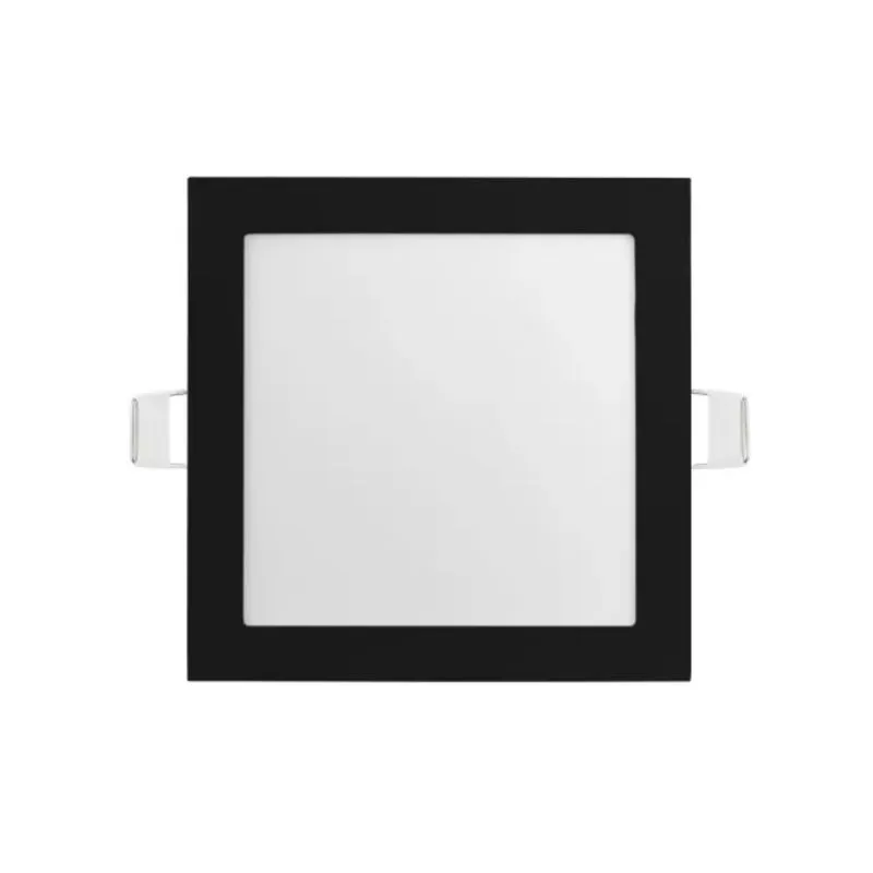 Painel LED De Embutir Quadrada Bivolt 12W 900 Lúmens 4000K Branco Neutro 17x17cm Proshield Preto SE-240.3011 Saveenergy