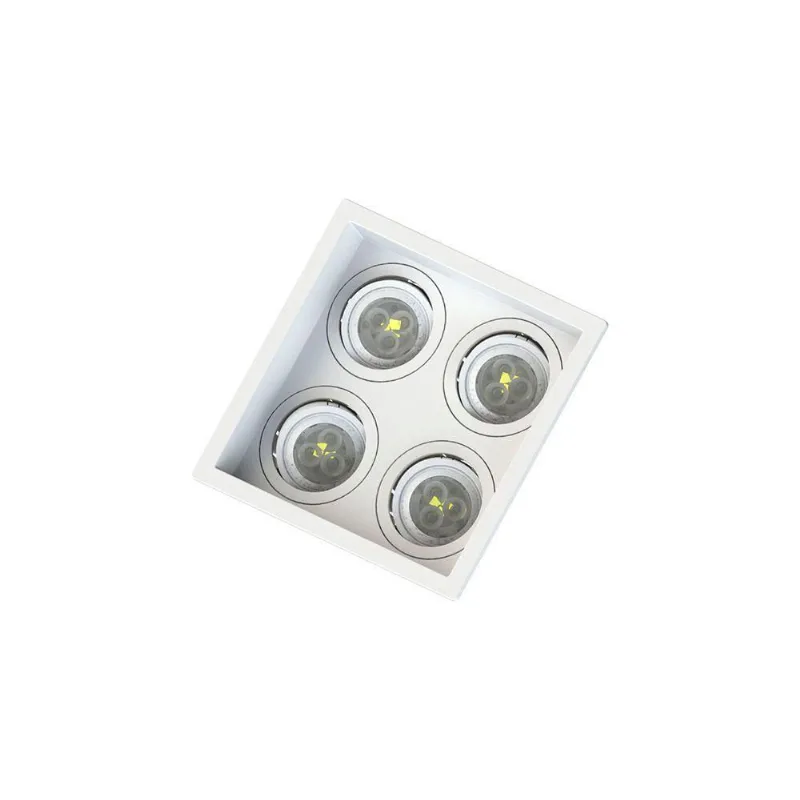 Spot Embutir Recuado Save Energy 4 Lâmpadas Bivolt Branco