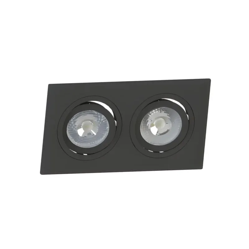 Luminária Embutir Retangular Para 2 Lâmpadas PAR20 Preto SE3303174 Save Energy