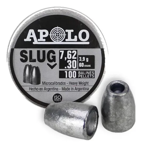Chumbinho Apolo Slug 7,62mm .30 100un - Hollow Point