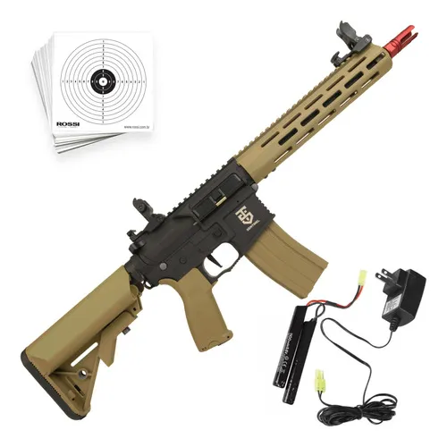 Rossi Ar15 Sentinel 10 M-lok Tan 6mm Bateria e carregador