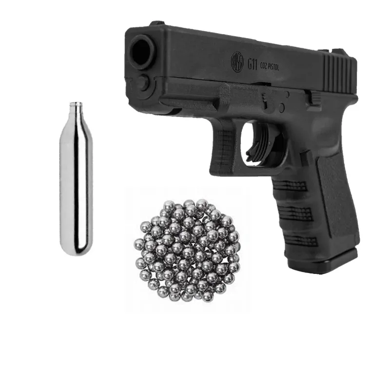Pistola De Pressão Airgun Glock G11 Co2 4,5mm Polímero Rossi