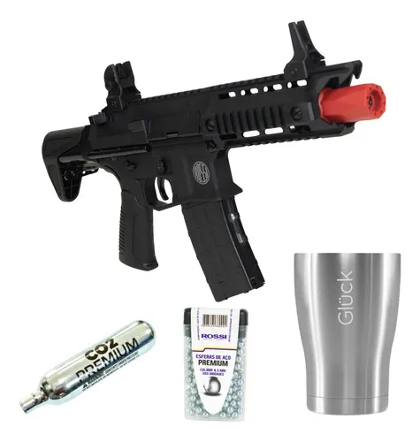 Rifle AR15 Dragon Full Auto CO2 4,5mm Combo Copo térmico
