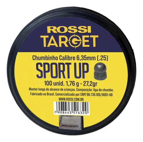Chumbinho Rossi Target Sport Up 6,35mm 100un