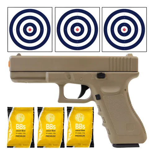 Pistola Rossi V20 Airsoft Mola Fullmetal 180 Ft/s Vigor