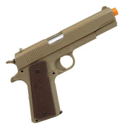 Pistola De Pressão 1911 Tan 6mm Spring - Kwc