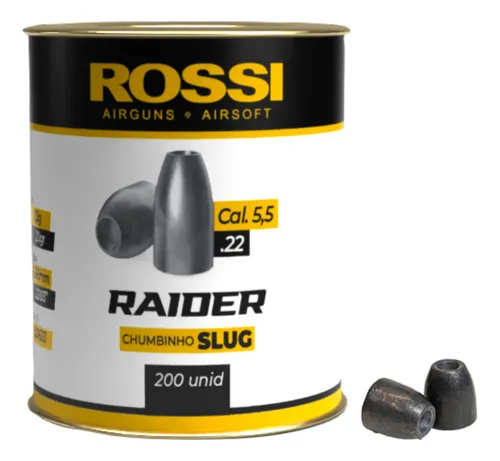 Chumbinho Slug Raider 5,5mm 200un - Rossi