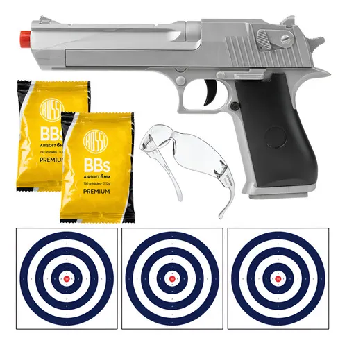 Pistola Airsoft Desert Eagle Spring V30 Silver 6mm