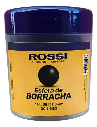 Esferas De Borracha Airgun Rossi .68 30un 2,85g