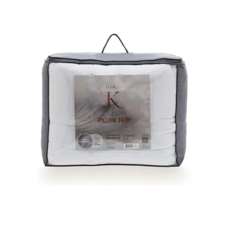 Pillow Top King 100% Poliéster Linha K - Kacyumara BRANCO