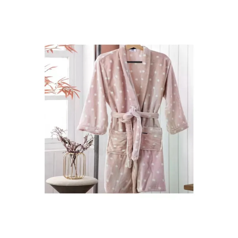 Roupão Feminino Kacyumara Vintage Poá Rose