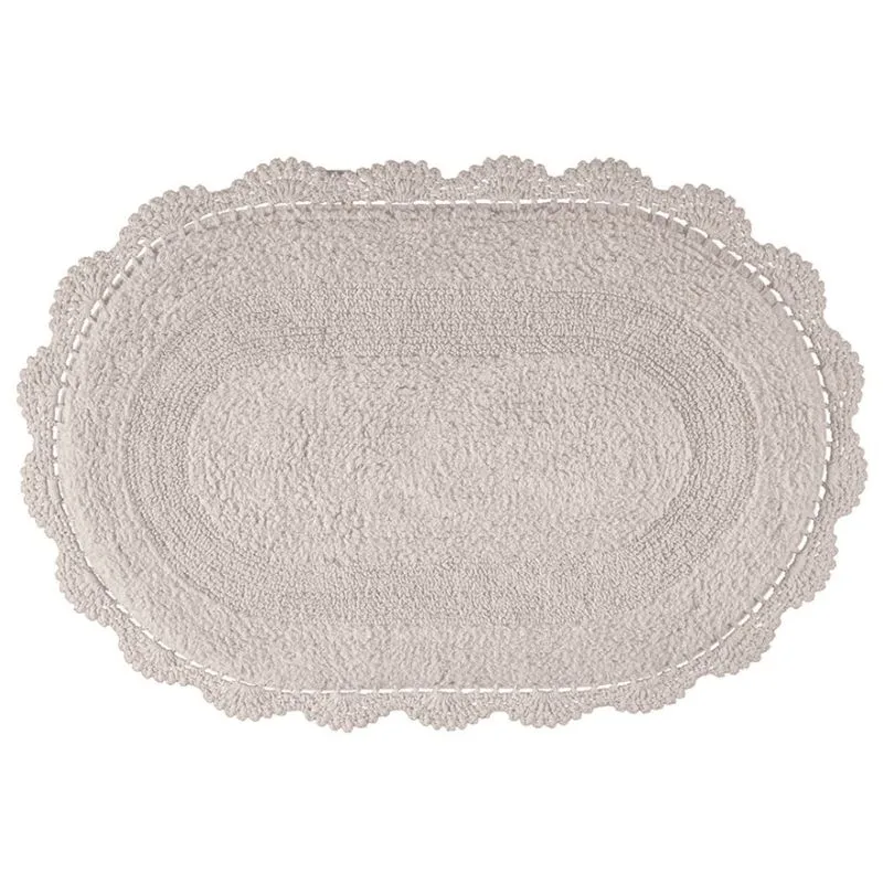 Tapete Banheiro Crochê Oval 50x80 Inrose Kacyumara - Casa K