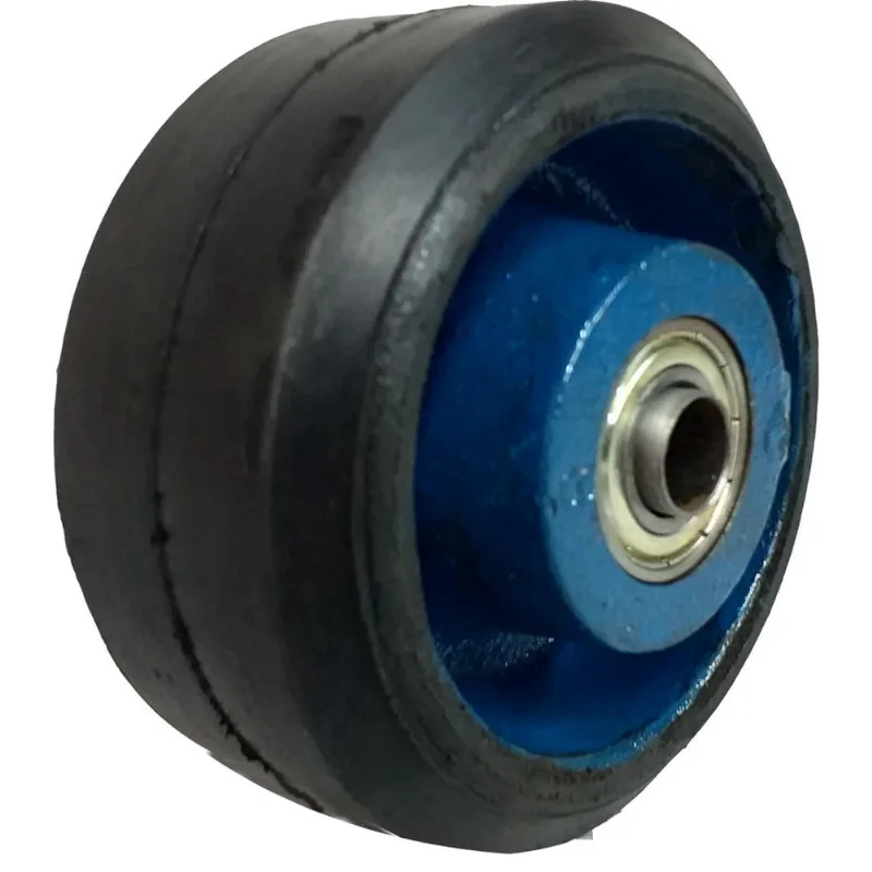 Rodas de Ferro Revestida em Borracha 4X2 Rollamento de Esf. 15mm - RB4X2E15