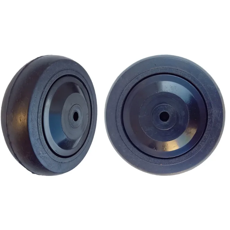Par 2 Rodas pvc 4 (10cm) p/ Carrinho de Supermercado, Condomínio - P4E516