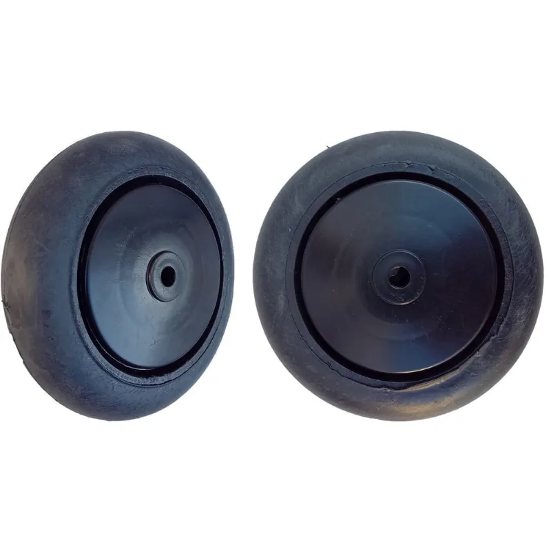 Par 2 Rodas pvc 5 (12,5cm) p/ Carrinho de Supermercado, Condomínio - P5E516