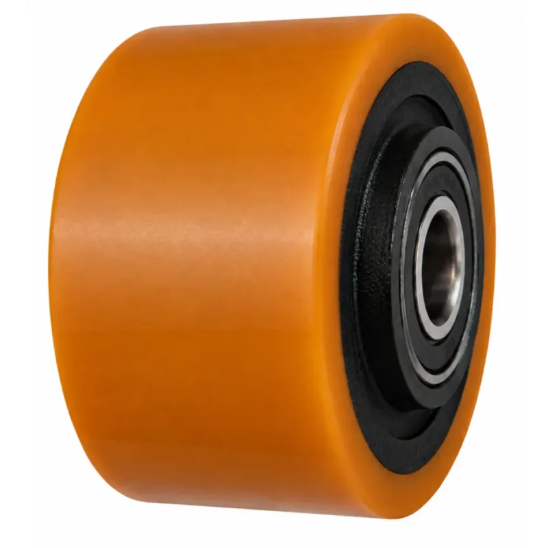 Roda 314 Pu (7,5cm) Ferro Revestida em Poliuretano Rolamento de Esfera - RU314E15_AJ
