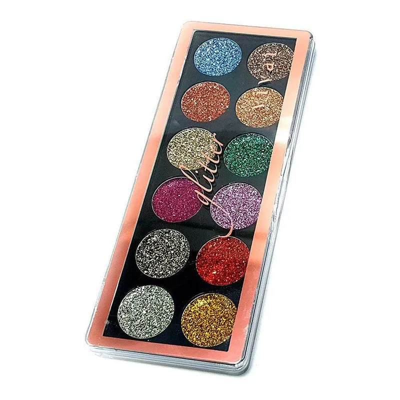 Paleta De Sombra Glitter 12 Cores Vivai 2172