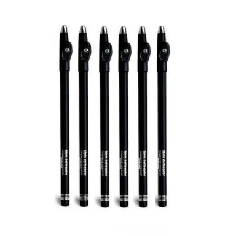 Kit 6 Lápis Delineador De Olhos Apontador Ruby Rose Preto