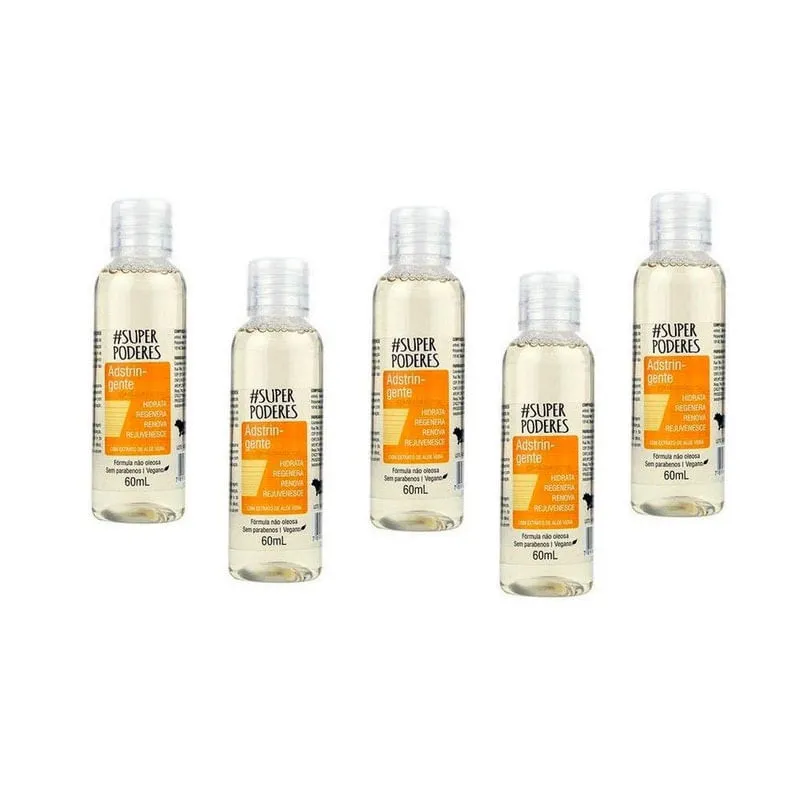 Kit 5 Loção Adstringente 60Ml Super Poderes - Atacado