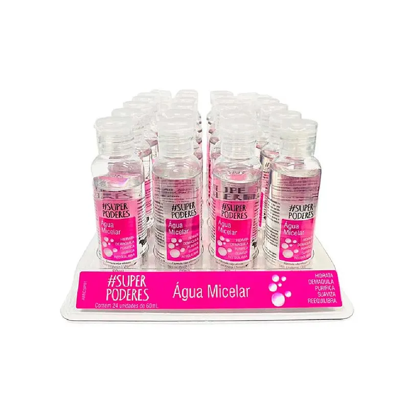 Água Micelar #superpoderes 60ml Box C/24un Amicsp01 Venc. 11/2023