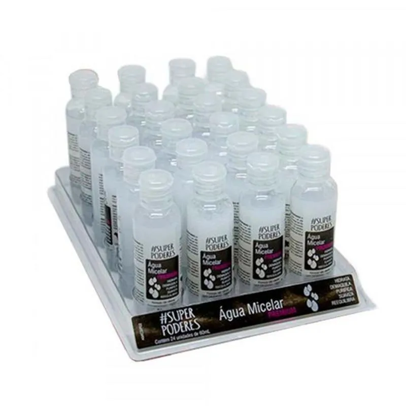 Água Micelar Premium 60ml #superpoderes Box C/24un Amicsp02