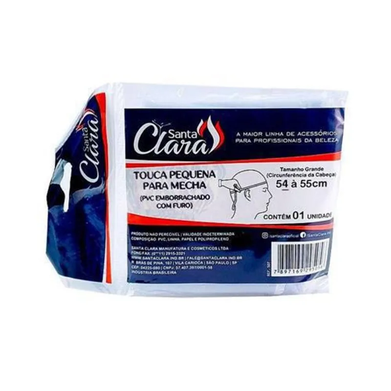Kit 6 Toucas Mechas Pequena Pvc Com Furos Santa Clara 9501