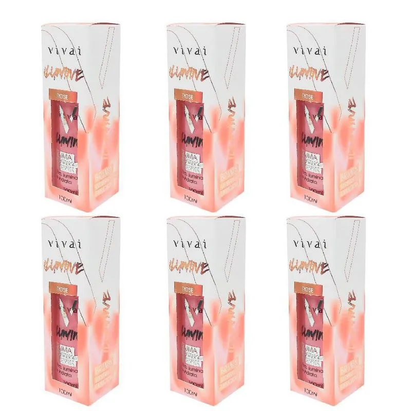 Kit Com 6un Bruma Iluminadora Rose Vivai 5024.5.2