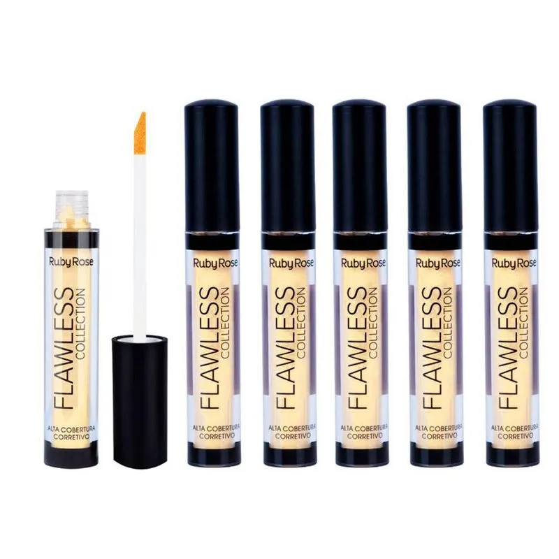 Kit 6un Corretivo Flawless Collection Rubyrose Amarelo Cor1