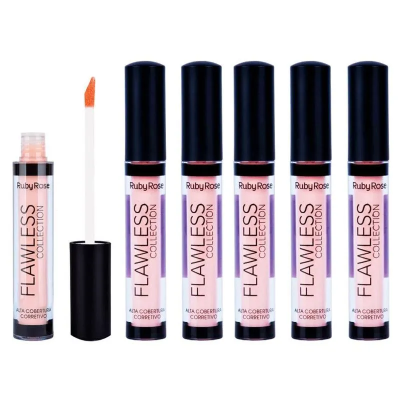 Kit 6un Corretivo Flawless Collection Ruby Rose Coral Cor:04