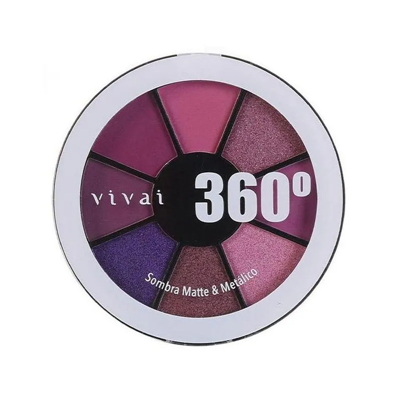 Paleta De Sombras Matte E Metálico 360º Cor 3 Vivai 4040-3