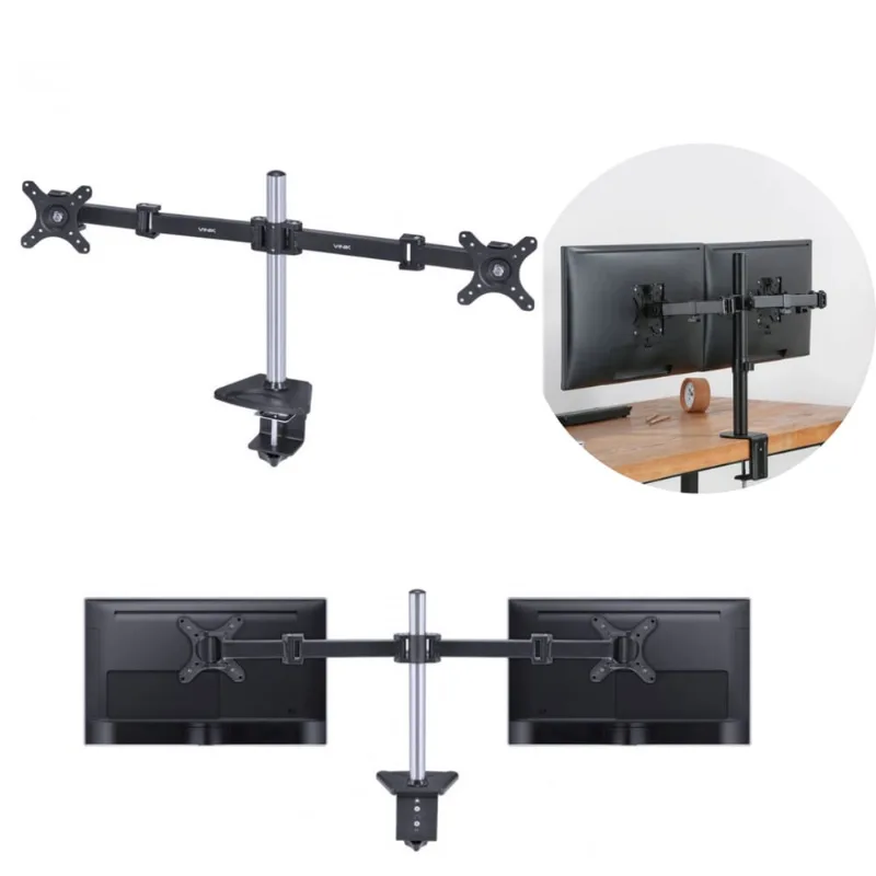Suporte p/ 2 Monitores de Computador Ajustável 13 Até 30 Polegadas Vesa 100x100