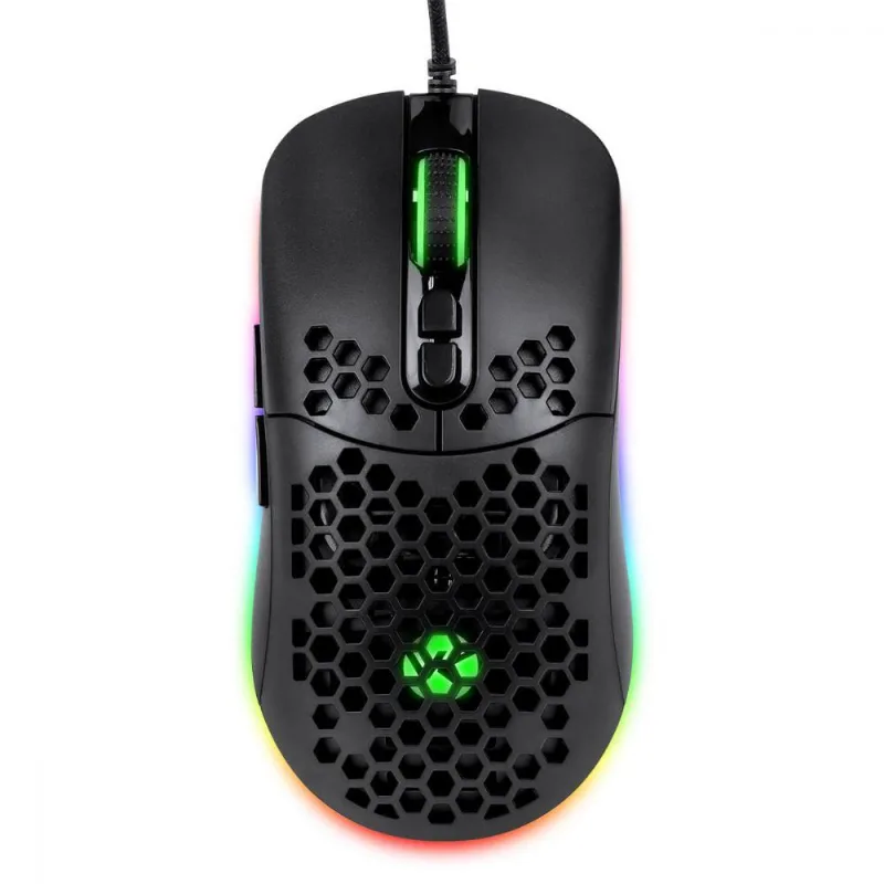 Mouse Gamer Vx Gaming Void Com Led Rgb- 7600 Dpi Preto Com Cabo Usb 1.8 Metro - Mgv100p