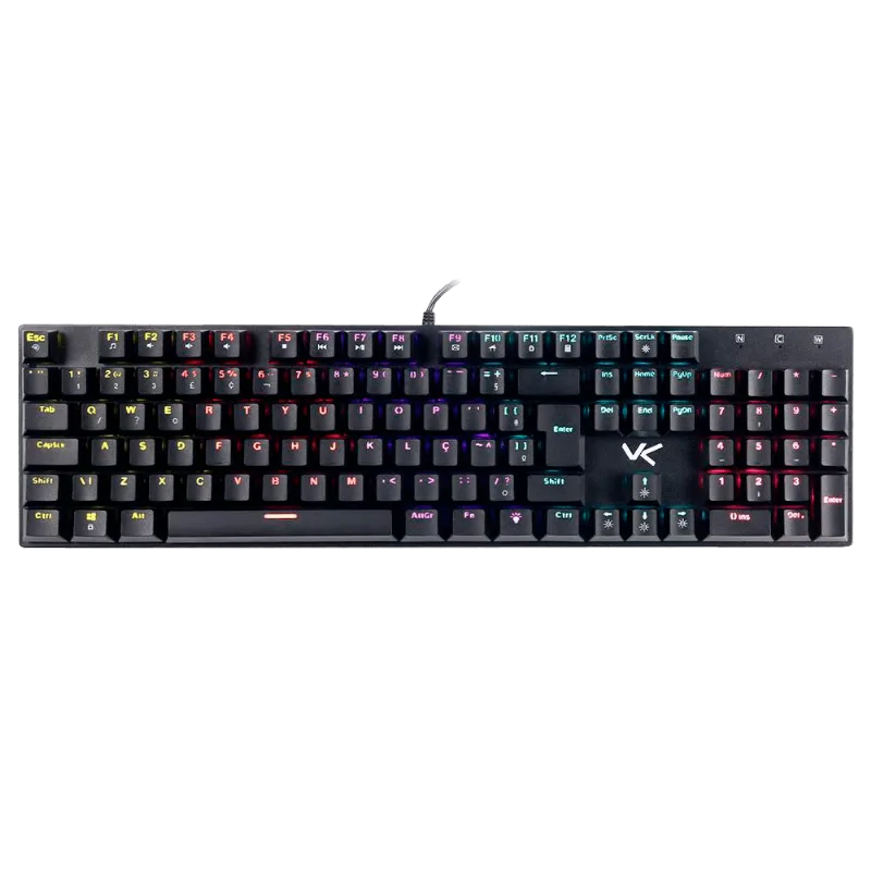 Teclado Gamer Mecanico Vinik Shelter Led Rainbow, Switch Azul, Top Cover de Metal, Abnt2 - Gtm100 65403