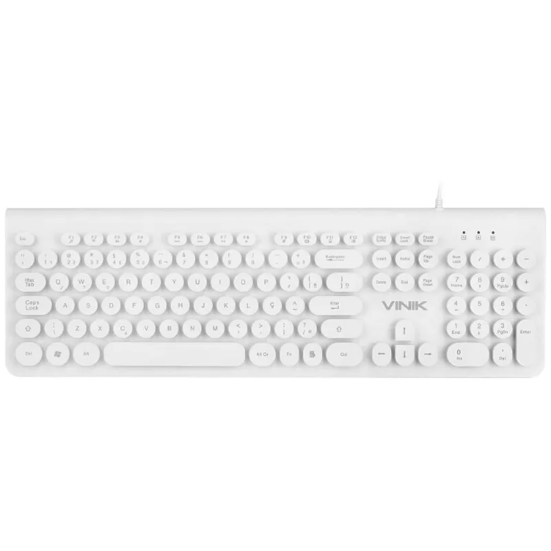 Teclado Multimidia Usb Dynamic Circle Abnt2 Teclas Redondas